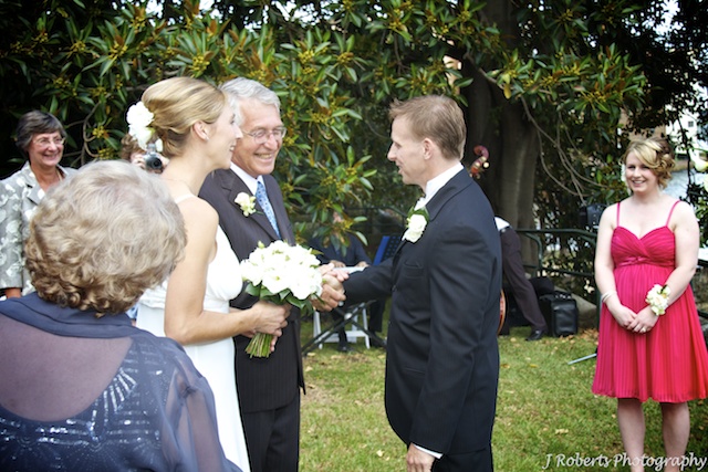 Giving away bride - wedding photography